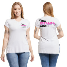 Camiseta Feminina Tampa Bumbum Personalizada Frente E Costas